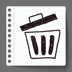 trash can doodle drawing N8
