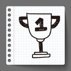 Trophy doodle drawing N5