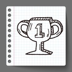 Trophy doodle drawing N6