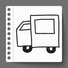 truck doodle drawing N7