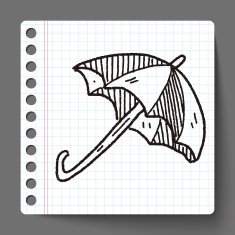 umbrella doodle drawing N13
