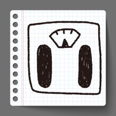 Weighting machine doodle drawing N3