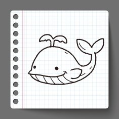 Whale doodle N4