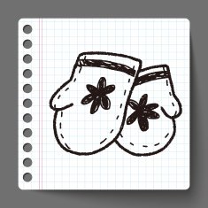 winter gloves doodle N6