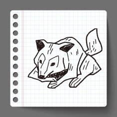 wolf doodle N2