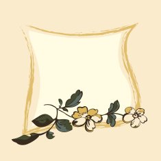 Frame with flower Drawing flower