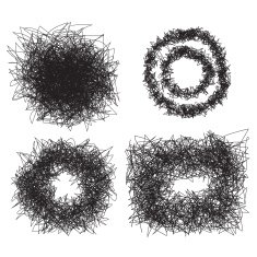 Scribble shapes background Doodle spots