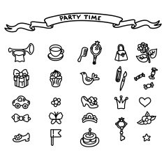 Children drawing doodle collection