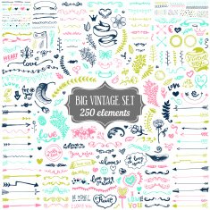 Big set of vintage elements N3