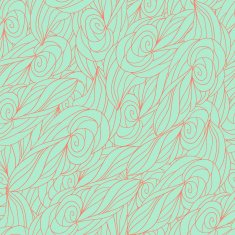doodle seamless floral pattern hair