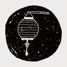 Chinese decorative lantern doodle N13