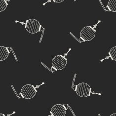 Chinese decorative lantern doodle seamless pattern background N4