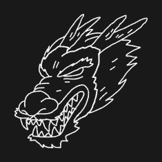 Chinese dragon doodle N6