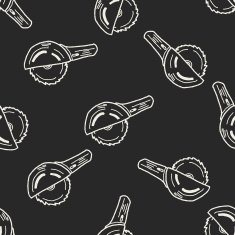 Circular Saw doodle seamless pattern background N2