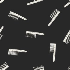 Comb doodle seamless pattern background N2