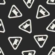 cow sign doodle seamless pattern background N2