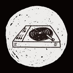 DJ disk doodle drawing N7