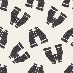doodle binocular seamless pattern background
