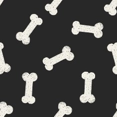 doodle dog food bone seamless pattern background