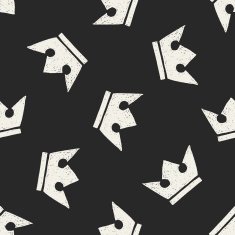 doodle king crown seamless pattern background N4