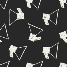 Doodle Megaphone seamless pattern background N3