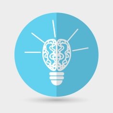 Light bulb vector icon on a white background