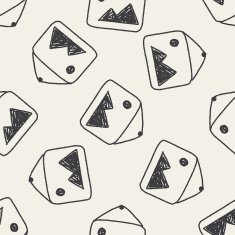 Doodle Photo seamless pattern background N7