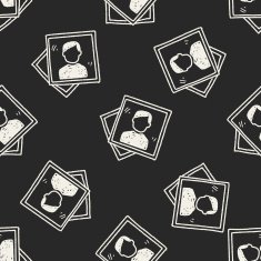 Doodle Photo seamless pattern background N8