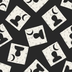 Doodle Photo seamless pattern background N10