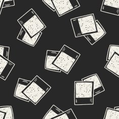 Doodle Photo seamless pattern background N11