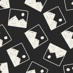 Doodle Photo seamless pattern background N12