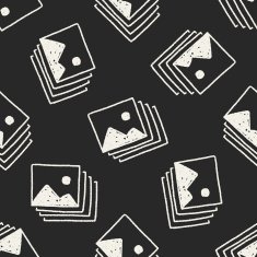 Doodle Photo seamless pattern background N13