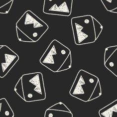 Doodle Photo seamless pattern background N14