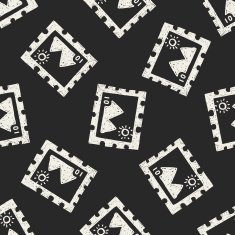 doodle stamp seamless pattern background N2