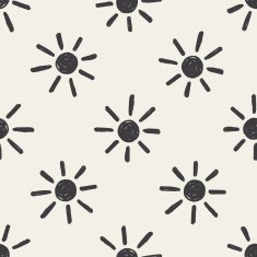 doodle sun seamless pattern background N2