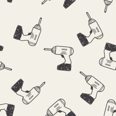 drill doodle seamless pattern background