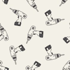 drill doodle seamless pattern background N3