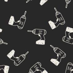 drill doodle seamless pattern background N5
