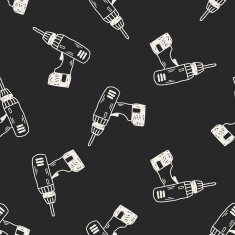 drill doodle seamless pattern background N7