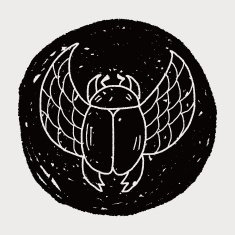 Dung beetles doodle N6
