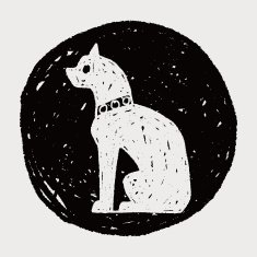 egypt cat doodle N6