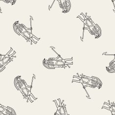 egypt god doodle seamless pattern background N4