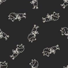 egypt god doodle seamless pattern background N7