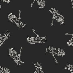 egypt god doodle seamless pattern background N9