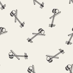 Erhu doodle seamless pattern background