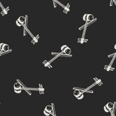 Erhu doodle seamless pattern background N2