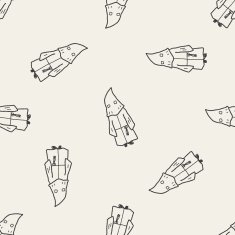 executioner doodle seamless pattern background