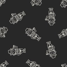 Explorer doodle seamless pattern background N2