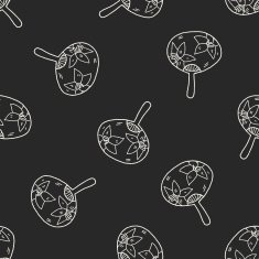 Fan doodle seamless pattern background N2