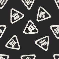 fence sign doodle seamless pattern background